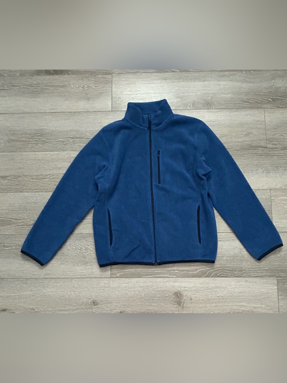 Uniqlo Kid Navy Blue Fleece Zip Jacket Size 13